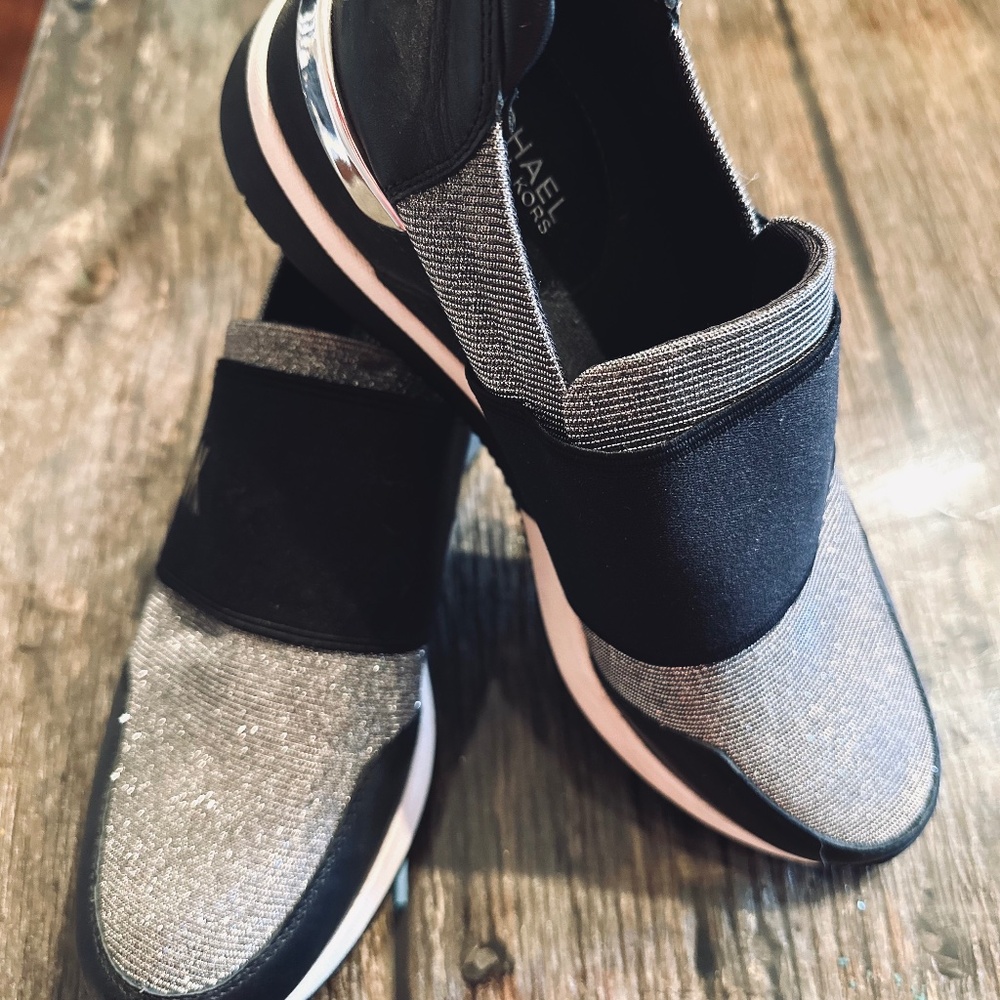 MK Michael Kors NWOT sparkle wedge sneaker